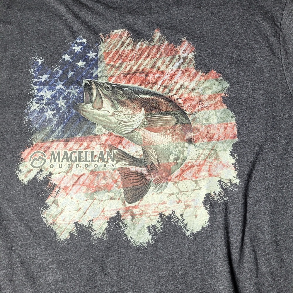 Men's Magellan Fishing Gear Shirt ~ Sz  2XL‎ Gray Classic Fit Long Sleeve Tee - Picture 5 of 7
